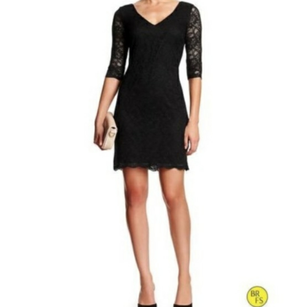 Banana Republic Black Lace Dress